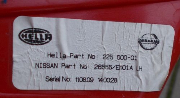 Nissan - Tiida - 5 drzwi  - (2008 - 2011) - Oświetlenie / Lampa tylna lewa