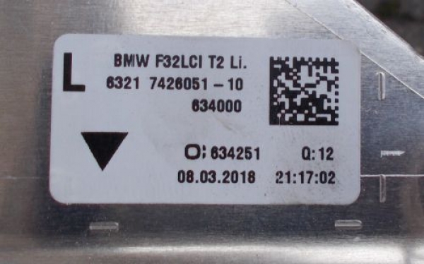 BMW - Seria 4 - F32 - Coupe - (2013-) - Oświetlenie / Lampa tylna lewa wewnętrzna