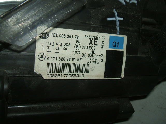 Mercedes-Benz - SLK - R171 - (2004 - 2008) - Oświetlenie / Lampa przednia   prawa Xenon