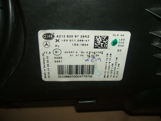 Mercedes-Benz - E-Klasa - S212 - Kombi - (2013 - 2016) - Oświetlenie / Lampa przednia  lewa Bixenon