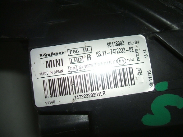 MINI - Mini - Cabrio - (2015-) - Oświetlenie / Lampa przednia prawa