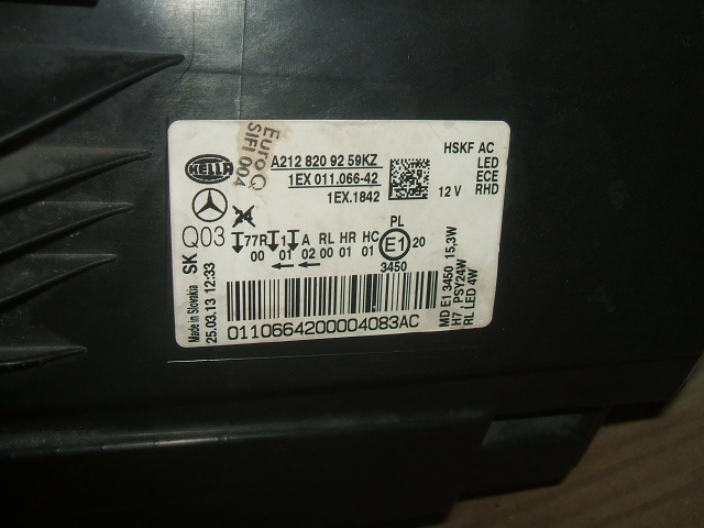 Mercedes-Benz - E-Klasa - S212 - Kombi - (2013 - 2016) - Oświetlenie / Lampa przednia  prawa Bixenon