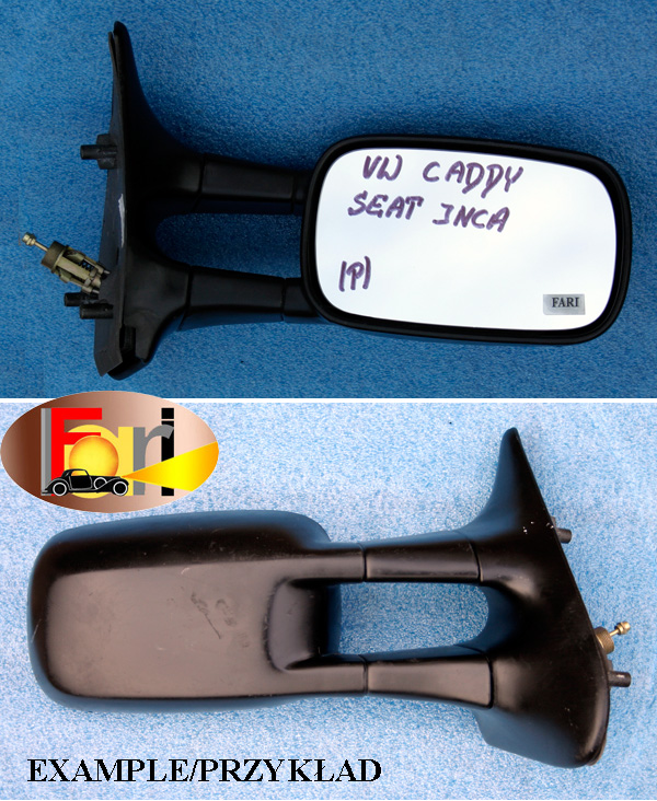 Volkswagen - Caddy - Osob./Tow.- (1995 - 2003) - Lusterka / Prawe ręczne wewnętrznie regulowane