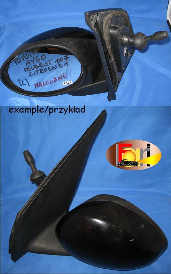 Toyota - Aygo - 5 drzwi - (2005 - 2009)  - Lusterka / Lewe ręczne wewnętrznie regulowane