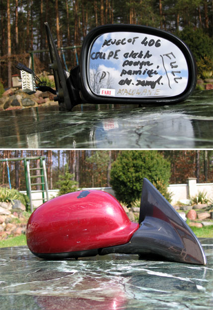 Peugeot - 406 - Coupe - (2000 - 2004) - Lusterka /  Prawe elektryczne