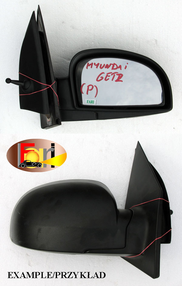 Hyundai - Getz - 5 drzwi - (2002 - 2005) - Lusterka / Prawe ręczne wewnętrznie regulowane