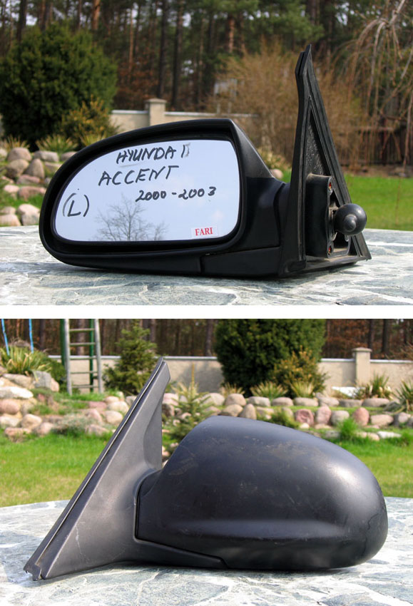 Hyundai - Accent - 3 drzwi - (2000 - 2003) - Lusterka / Lewe ręczne wewnętrznie regulowane