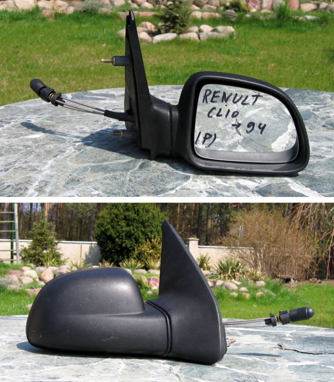 Renault - Clio - 3 drzwi - (1991 - 1994) - Lusterka / Prawe ręczne wewnętrznie regulowane
