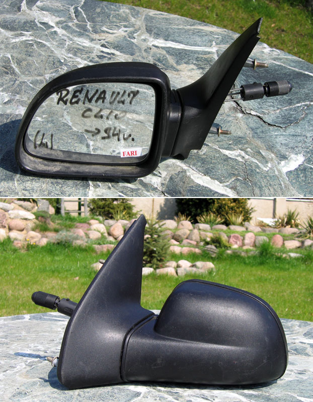 Renault - Clio - 5 drzwi - (1991 - 1994) - Lusterka / Lewe ręczne wewnętrznie regulowane