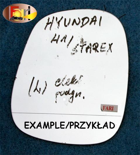 Hyundai - H-1 - Starex - (1997 - 2004) - Lusterka / Wkład lewego elektrycznego