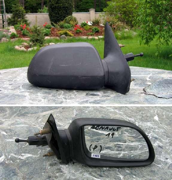 Renault - R 19 - 5 drzwi - (1988 - 1992) - Lusterka / Prawe ręczne wewnętrznie regulowane