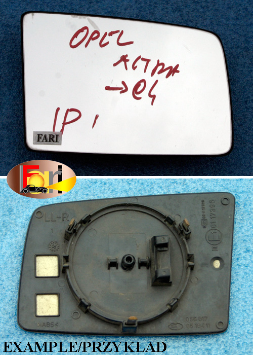 Opel - Astra - F - 5 drzwi - (1991 - 1995) - Lusterka / Wkład prawego ręcznego