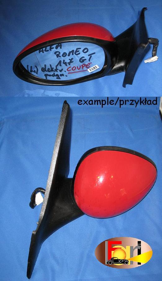 Alfa Romeo - GT - Coupe - (2003 - 2010) - Lusterka / Wkład lewego elektrycznego