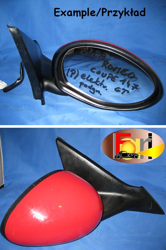 Alfa Romeo - GT - Coupe - (2003 - 2010) - Lusterka / Wkład prawego elektrycznego