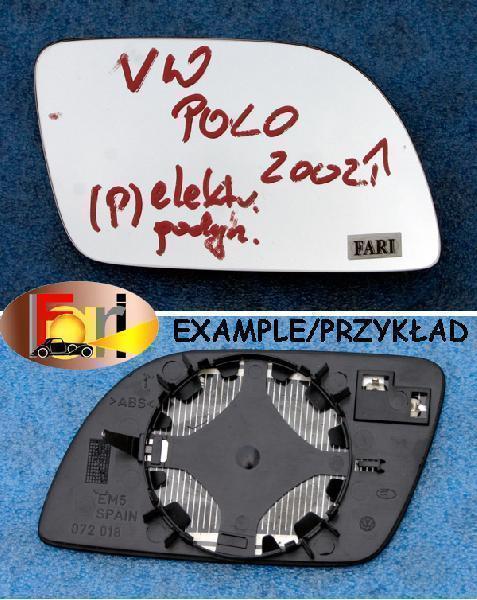 Volkswagen - Polo - 3 drzwi - (2001 - 2005) - Lusterka / Wkład prawego elektrycznego